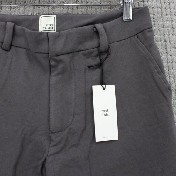 Swet Tailor Chino Shorts Mens Size 29 Gray Solid Performance Lightweight NWT - Picture 2 of 10